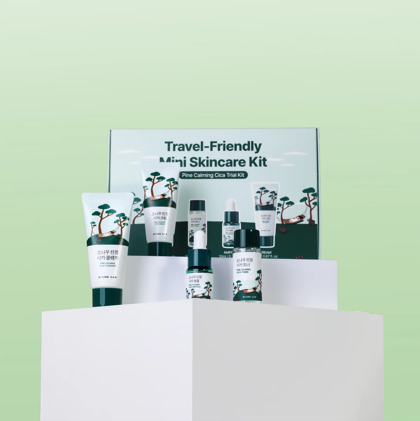 Round Lab Pine Calming Cica Travel Routine Trial Kit