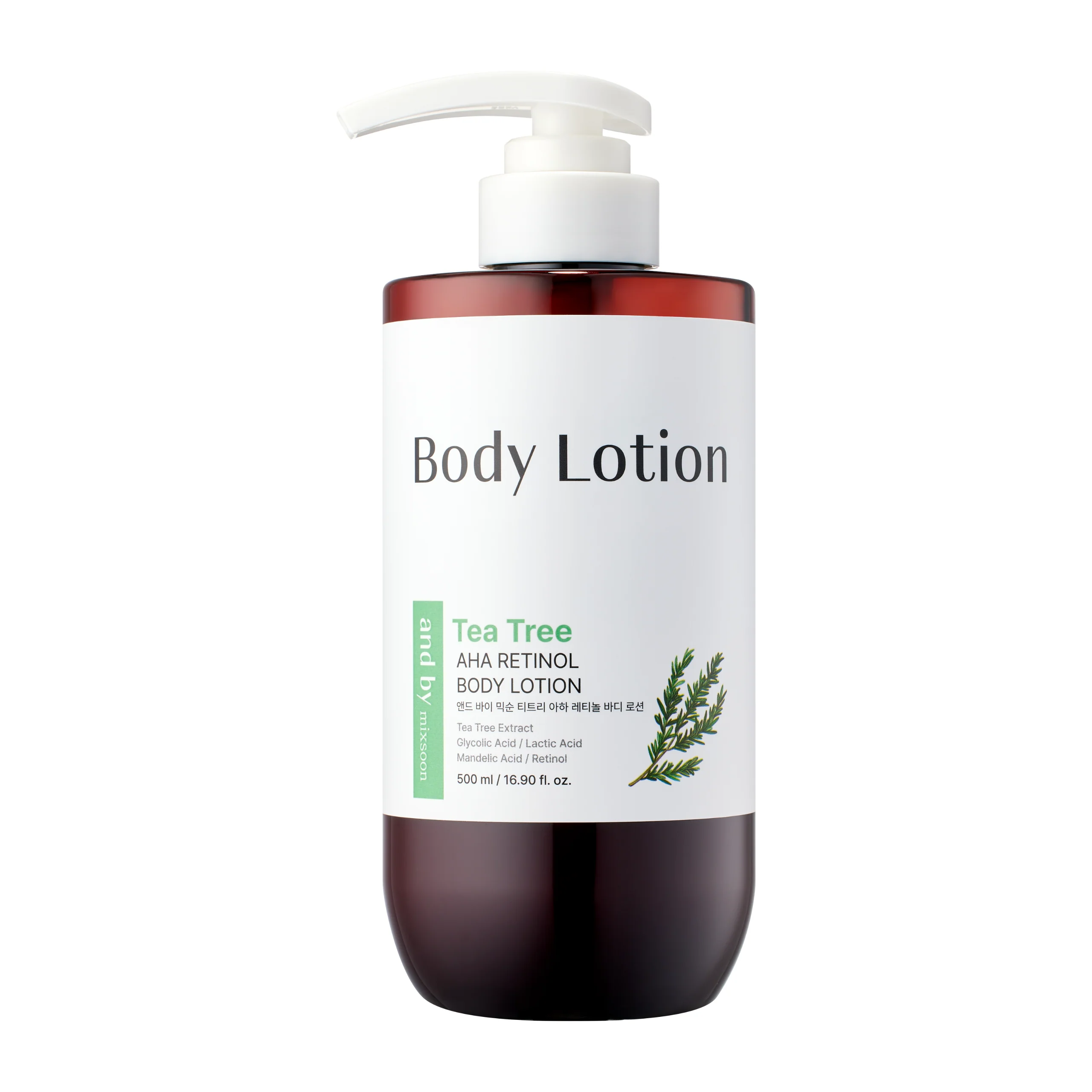 Mixsoon and by mixsoon Tea Tree AHA Retinol Body Lotion