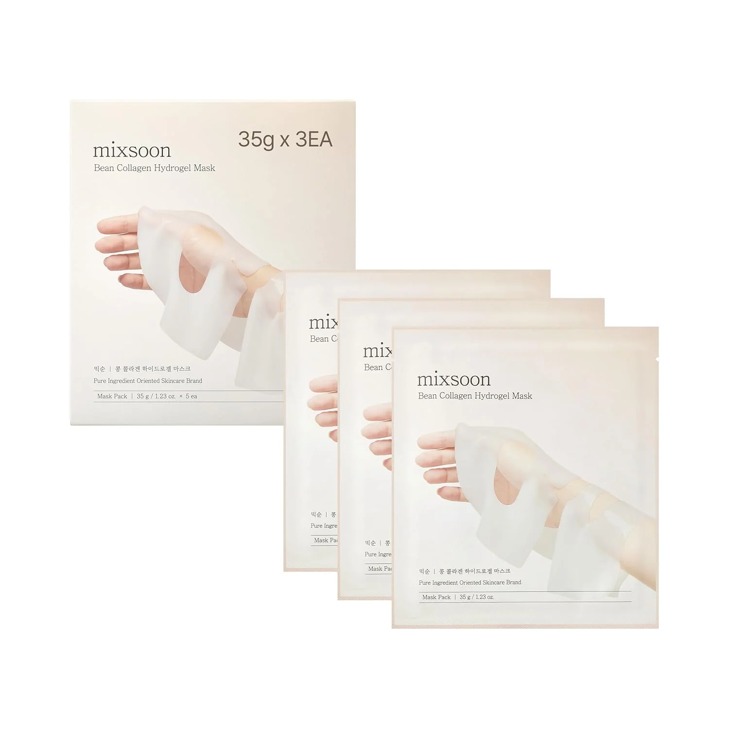Mixsoon Bean Collagen Hydrogel Mask Pack (1PACK 3EA)